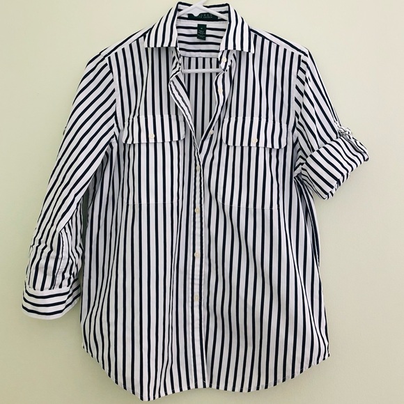 Ralph Lauren ✨️ Women’s Cotton Striped Shirt - Picture 5 of 7